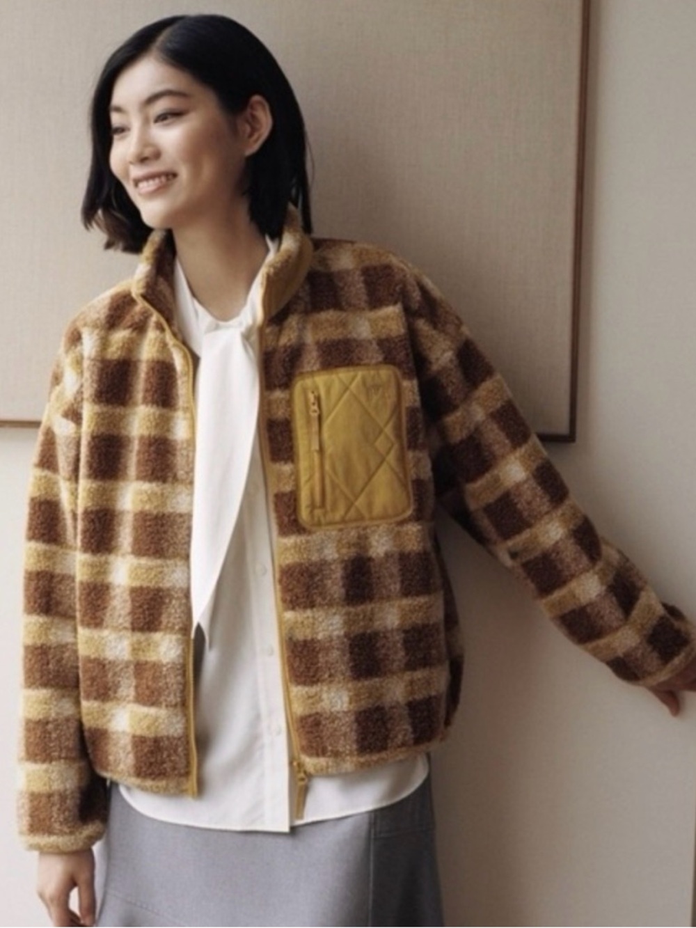 Uniqlo x JW Anderson Checkered Fleece Windproof/lined